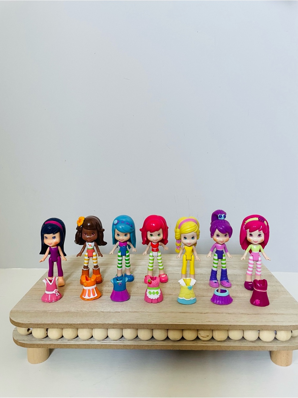 Complete Set Strawberry Shortcake Molded 3" Dolls Figure Lot Set Plus Cherry Jam